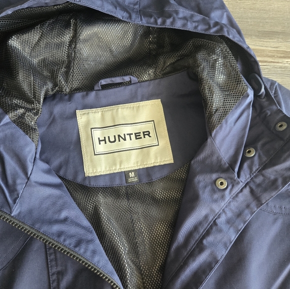Hunter Navy Water-Resistant Cotton Smock Jacket 🌧️ Size M NWT - Picture 10 of 14